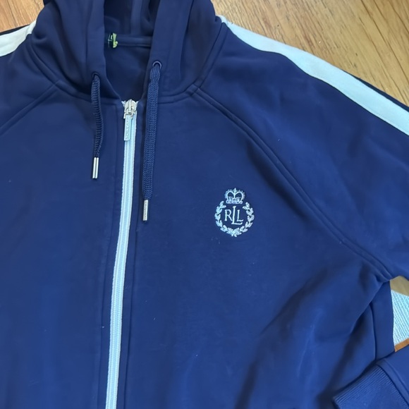 Ralph Lauren Track Jacket Navy Womens Sz M - Picture 3 of 7